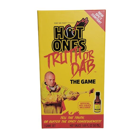 Hot Ones Truth or Dab Game Set NEW Spicy Content hot sauce Card game - Picture 1 of 4